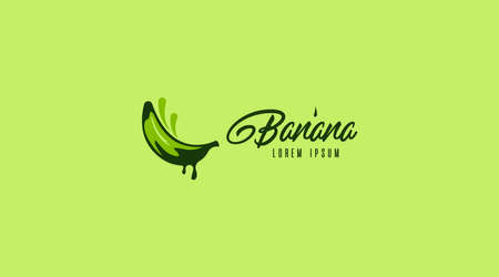 Banana Logo Design Concept Vector. Fruit Logo Template Vectorのイラスト素材