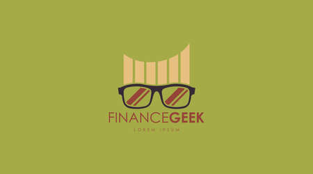 Geek Logo Design Concept Vector. Geek Logo Template in Flat Color Design Styleのイラスト素材