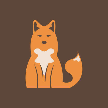 Fox Silhouette   Design Concept Vector. Animal Silhouette  Design Templateのイラスト素材