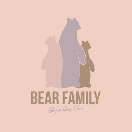 Bear Silhouette Design Concept Vector. Animal Silhouette  Design Templateのイラスト素材
