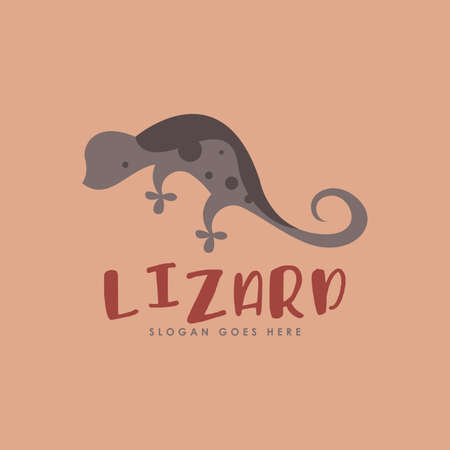 Lizard Silhouette   Design Concept Vector. Animal Silhouette Design Templateのイラスト素材