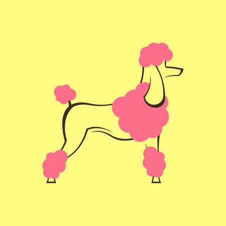 Poodle Logo Design Concept Template Vector. Dog Logo Design Concept Vectorのイラスト素材