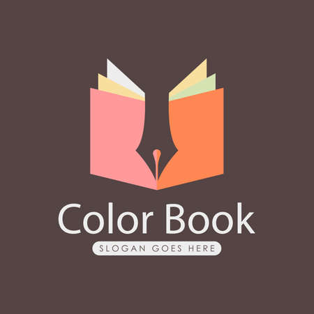 Book Logo Design Concept Vector. Book Logo Template Vectorのイラスト素材