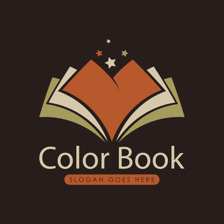 Book Logo Design Concept Vector. Book Logo Template Vectorのイラスト素材