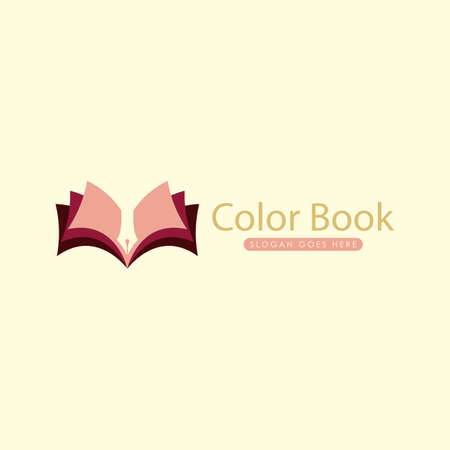 Book Logo Design Concept Vector. Book Logo Template Vectorのイラスト素材