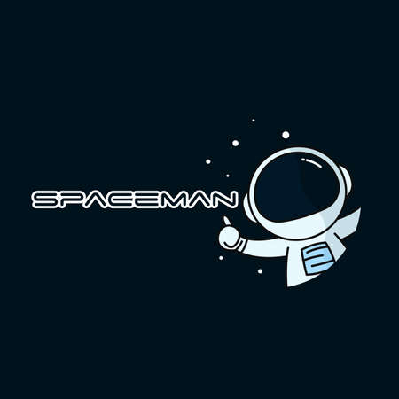 Astronaut Logo Concept Vector. Spaceman Logo Design Concept Template Vectorのイラスト素材