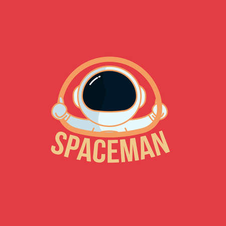 Astronaut Logo Concept Vector. Spaceman Logo Design Concept Template Vectorのイラスト素材