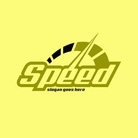 Speed Logo Design Concept Vector. Speedometer Logo Template