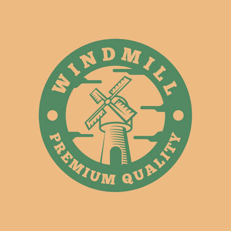 Windmill  Design Concept Vector. Building   Design Concept Vectorのイラスト素材