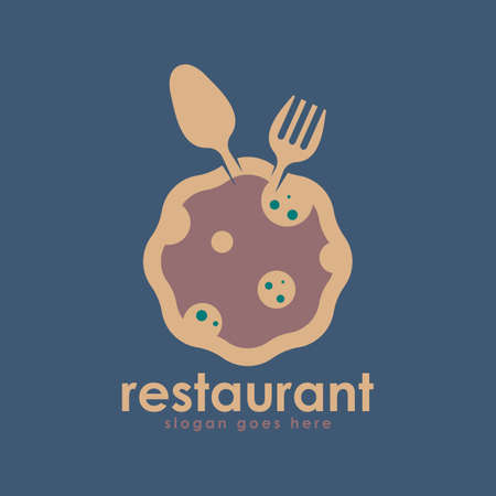 Restaurant Logo Design Concept Vector. Food Logo Design Conceptのイラスト素材