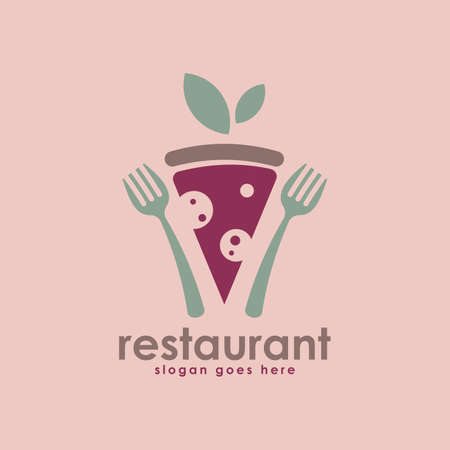Restaurant Logo Design Concept Vector. Food Logo Design Conceptのイラスト素材
