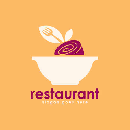 Restaurant Logo Design Concept Vector. Food Logo Design Conceptのイラスト素材