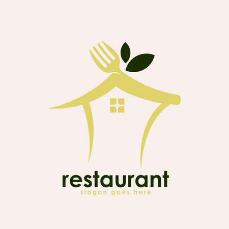 Restaurant Logo Design Concept Vector. Food Logo Design Conceptのイラスト素材