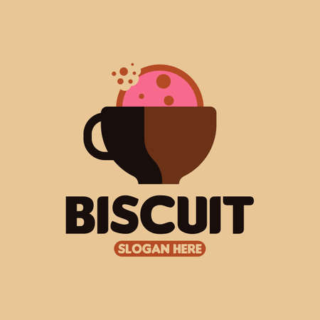Biscuit Logo Design Concept Vector. Snack Logo Design Concept for Businessのイラスト素材