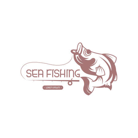Fishing Logo Design Concept Vector. Fish Logo Template Vectorのイラスト素材