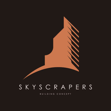 Skyscraper Logo Design Concept Vector. Building Logo Design templateのイラスト素材