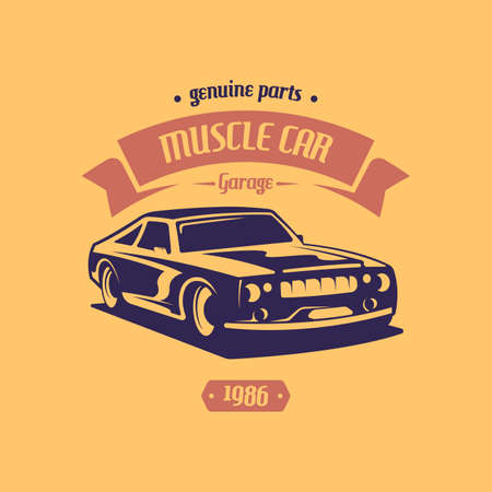 Retro Car  Design Concept Vector. Car   Design with Vintage and Retro Vibesのイラスト素材