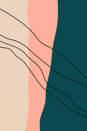 Minimalist Boho Abstract Background Art Wall Decorのイラスト素材