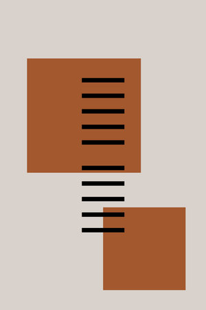 Mid Century Modern Art Print, Abstract Geometric Prints, Minimalist Line Wall Art Decor, Digital Dorm Printableのイラスト素材