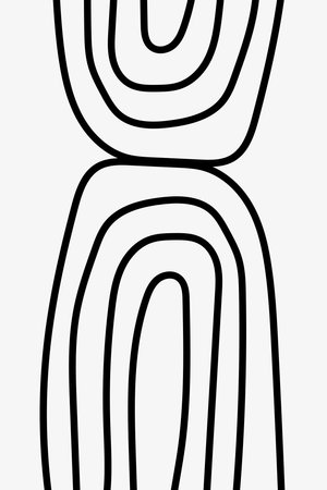 Mid Century Downloadable Rainbow Art. Rainbow Wall Decor Art Print. Geometric Shapes Rainbow Boho Wall Decor. Minimalist Abstract Printable Artのイラスト素材