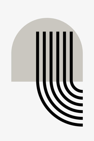 Mid Century Downloadable Rainbow Art. Rainbow Wall Decor Art Print. Geometric Shapes Rainbow Boho Wall Decor. Minimalist Abstract Printable Artのイラスト素材