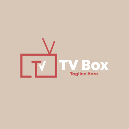 Simple TV Logo Design Vector. Television Logo for Business and Brand Identityのイラスト素材
