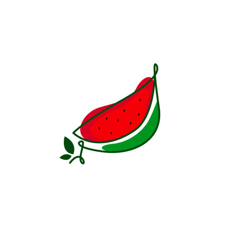 Watermelon Logo Design Concept Vector. Fresh Fruit Logo Design Templateのイラスト素材