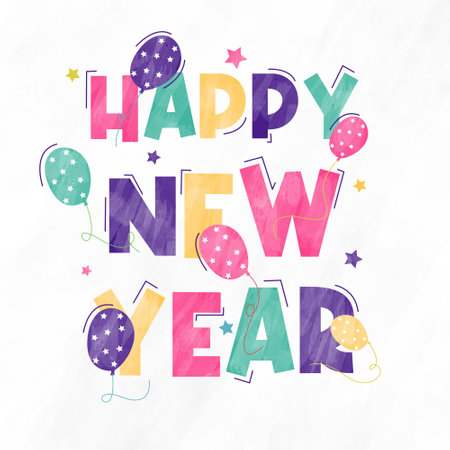 Happy New Year Illustration Vector. Happy New Year Background. New Year Web Banner Vectorのイラスト素材