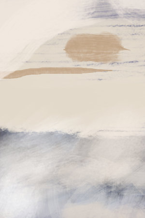 Brushed Watercolor Wall Decoration. Painting Beige Watercolor Wall Decor. Nordic Art Printable Wall Decorのイラスト素材