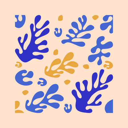 Flat design matisse style illustration. Matisse design element vectorのイラスト素材