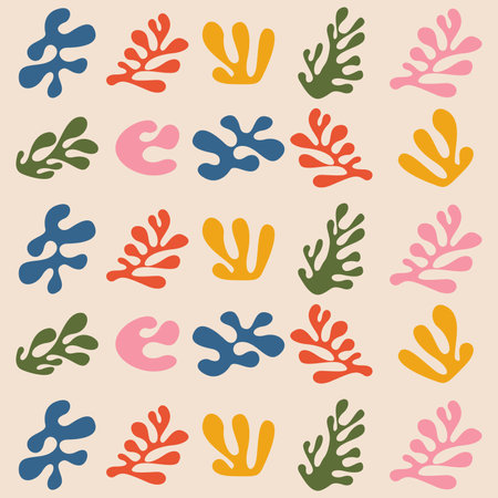 Flat design matisse style illustration. Matisse design element vectorのイラスト素材