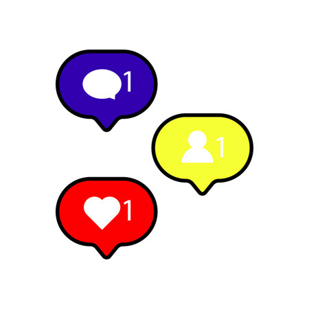 Notification icon vector for design element. Simple Notification icon illustrationのイラスト素材