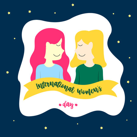 Happy womens day background illustration vectorのイラスト素材