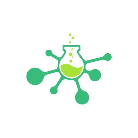 Laboratory logo design concept. Science Laboratory logo template vectorのイラスト素材