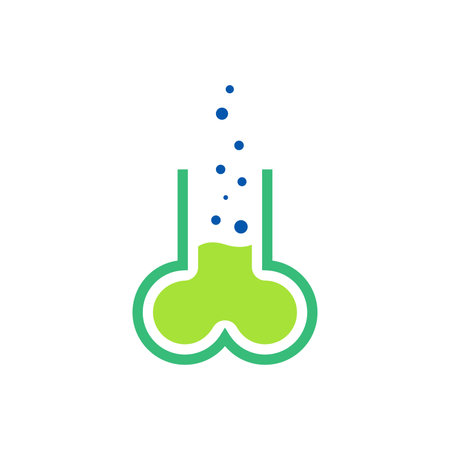 Laboratory logo design concept. Science Laboratory logo template vectorのイラスト素材