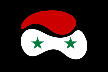 Syria flag illustration. Syria flag background illustration vectorのイラスト素材