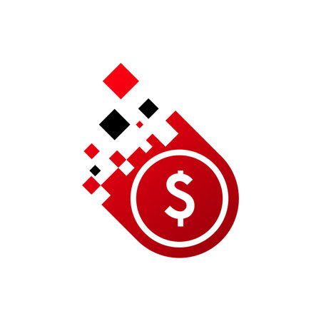 Financial technology logo design concept. Finance logo template. Fintech logo for businessのイラスト素材