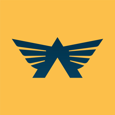 Airplane logo design. Simple airplane logo. Abstract wing logo templateのイラスト素材