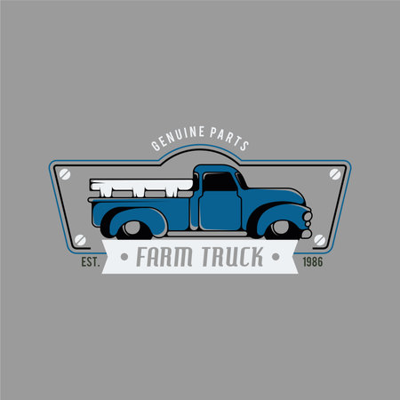 Retro car logo design. Vintage vehicle logo design concept. Retro american muscle car logo. Vintage vehicle collection logoのイラスト素材