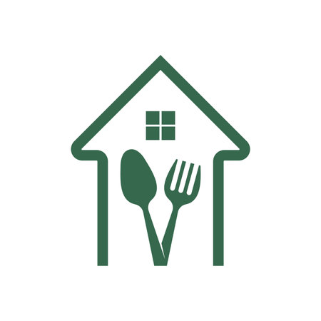 Food stall logo. Restaurant logo design. Food business logo templateのイラスト素材