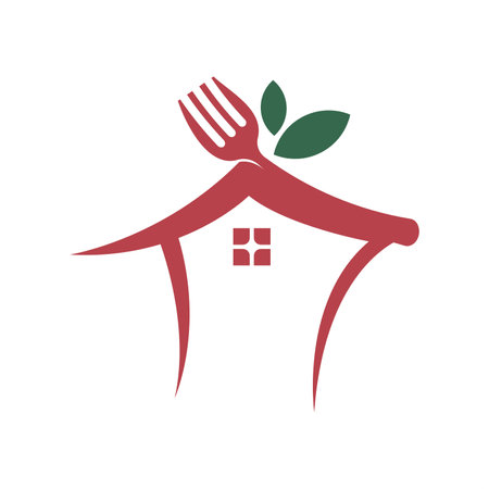 Food stall logo. Restaurant logo design. Food business logo templateのイラスト素材