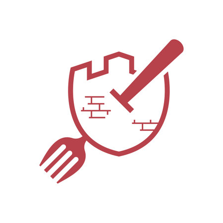 Food stall logo. Restaurant logo design. Food business logo templateのイラスト素材