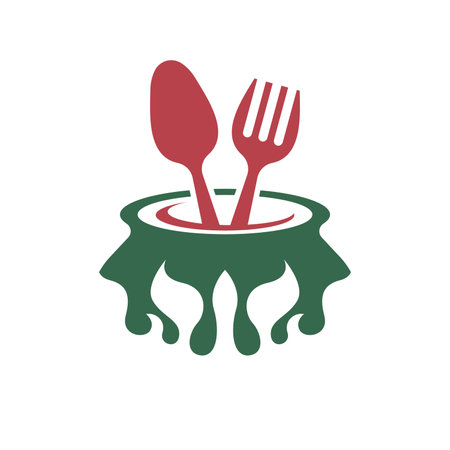 Food stall logo. Restaurant logo design. Food business logo templateのイラスト素材