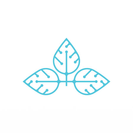 Nature and technology logo design concept. Technology logo templateのイラスト素材