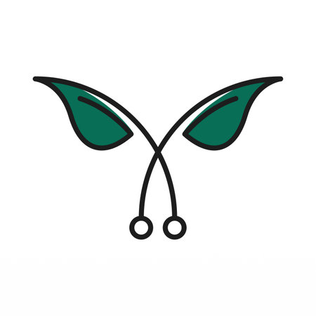 Nature and technology logo design concept. Technology logo templateのイラスト素材