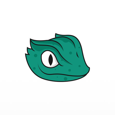 Lizard animal logo design. Wild lizard logo. Reptile logo templateのイラスト素材
