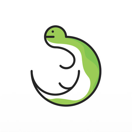 Lizard animal logo design. Wild lizard logo. Reptile logo templateのイラスト素材