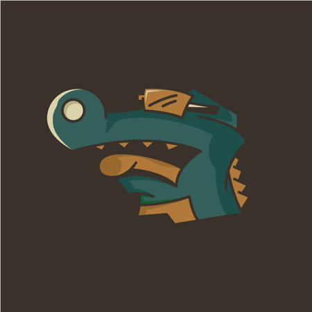 Crocodile logo design concept. Wild animal logo design stock vectorのイラスト素材