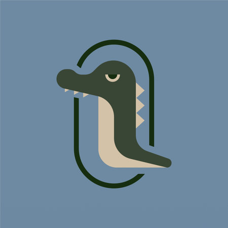 Crocodile logo design concept. Wild animal logo design stock vectorのイラスト素材