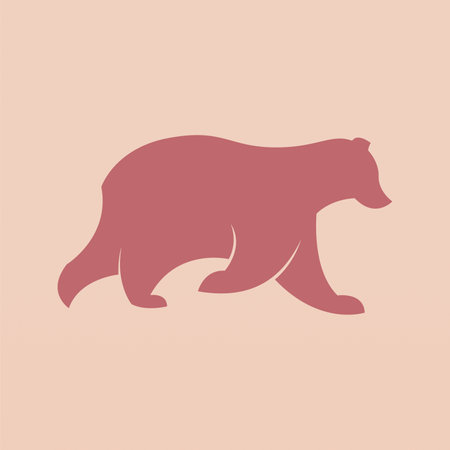 Bear silhouette logo design concept. Animal logo templateのイラスト素材